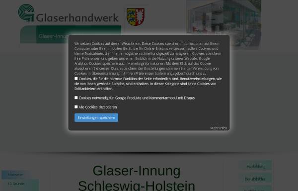 Vorschau von www.glaserhandwerk-sh.de, LIV des Glaserhandwerks Schleswig-Holstein