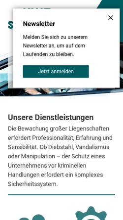 Vorschau der mobilen Webseite www.kws-kiel.de, KWS Wach- und Sicherheitsdienste