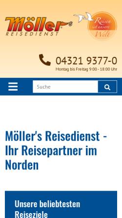 Vorschau der mobilen Webseite www.moellers-reisedienst.de, Möllers Reisedienst
