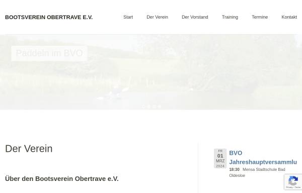 Vorschau von www.bootsvereinobertrave.de, Bootsverein Obertrave e.V.