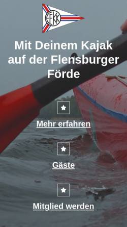 Vorschau der mobilen Webseite efkk-ev.de, Erster Flensburger Kanu Klub e.V.