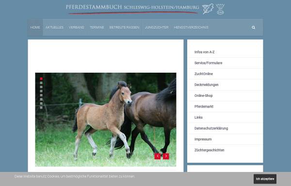 Vorschau von www.pferdestammbuch-sh.de, Pferdestammbuch Schleswig-Holstein / Hamburg e.V.