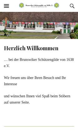 Vorschau der mobilen Webseite www.bsg-kiel.de, Brunswiker Schützengilde von 1638 e.V.