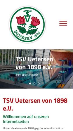 Vorschau der mobilen Webseite www.tsv-uetersen.de, TSV Uetersen