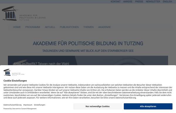 Vorschau von www.apb-tutzing.de, Akademie für Politische Bildung Tutzing