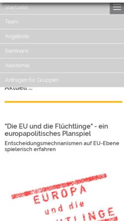 Vorschau der mobilen Webseite www.europaeische-akademie.de, Europäische Akademie Bayern e.V.