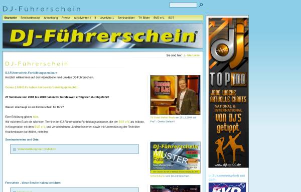 Vorschau von www.djfuehrerschein.com, DJ-Führerschein