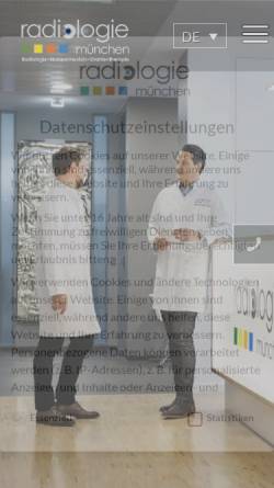 Vorschau der mobilen Webseite www.radiologie-muenchen.de, Dr. med. Westerburg und Partner