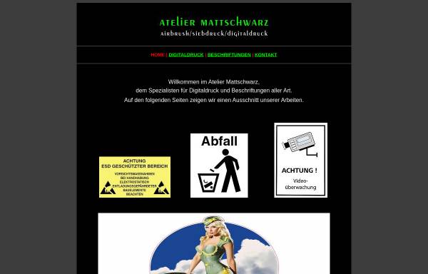Vorschau von www.ateliermattschwarz.ch, Atelier Mattschwarz, Hans Bachmann