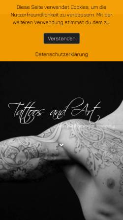 Vorschau der mobilen Webseite www.tatart.ch, Tattoos and Art - Verena Keller