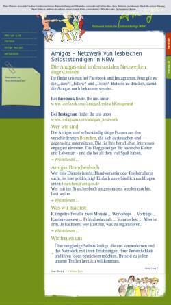 Vorschau der mobilen Webseite www.amigas.de, Amigas - Netzwerk lesbischer Unternehmerinnen NRW e. V.