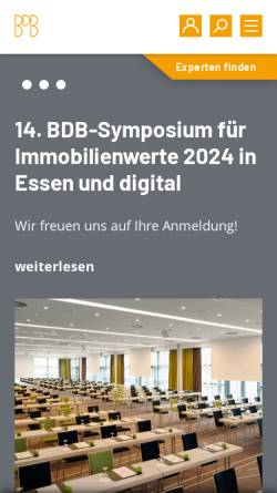Vorschau der mobilen Webseite www.bdb-nrw.de, Bund deutscher Baumeister NRW
