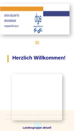 Vorschau der mobilen Webseite www.dgs-westfalen-lippe.de, Deutsche Gesellschaft für Sprachheilpädagogik Westfalen-Lippe e.V.