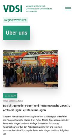Vorschau der mobilen Webseite reg-westfalen.vdsi.de, VDSI - Bezirksgruppe Westfalen