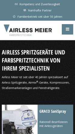 Vorschau der mobilen Webseite www.airless-meier.de, Airless-Meier Oberflächentechnik, Inh. Andreas Meier