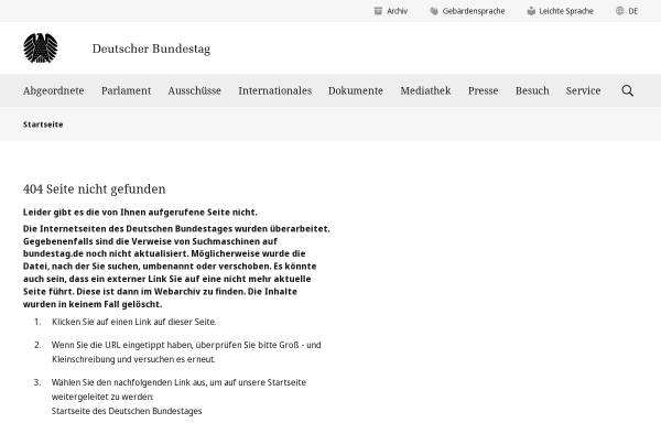 Vorschau von www.bundestag.de, Petitionsausschuss des Deutschen Bundestages