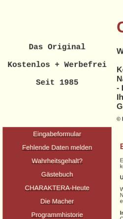 Vorschau der mobilen Webseite www.thomas-numberger.de, Charaktera