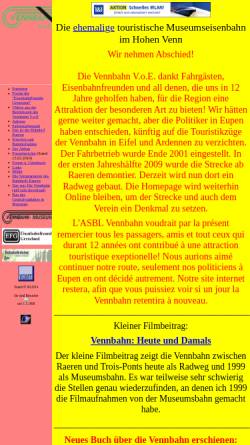 Vorschau der mobilen Webseite www.vennbahn.de, Vennbahn V.o.E