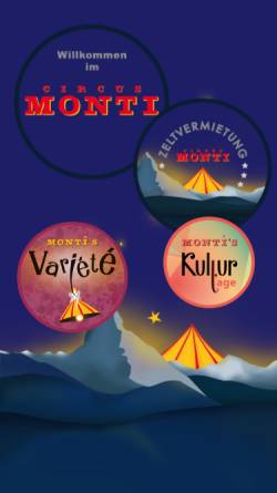 Vorschau der mobilen Webseite www.circus-monti.ch, Circus Monti