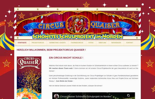Vorschau von www.circus-quaiser.de, Circus Quaiser