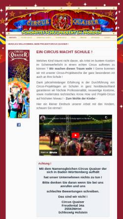 Vorschau der mobilen Webseite www.circus-quaiser.de, Circus Quaiser