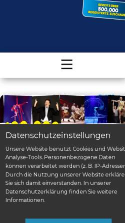 Vorschau der mobilen Webseite www.zirkus-charles-knie.de, Zirkus Charles Knie