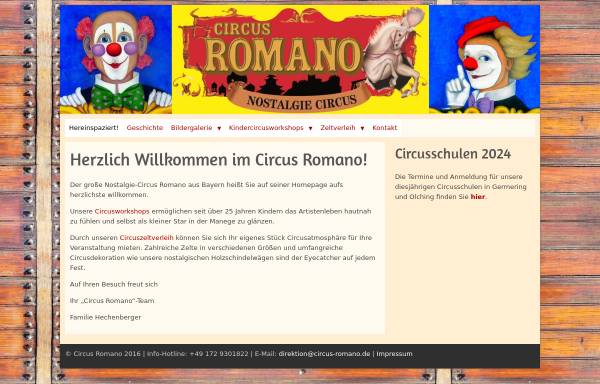 Vorschau von www.circus-romano.de, Zirkus Romano