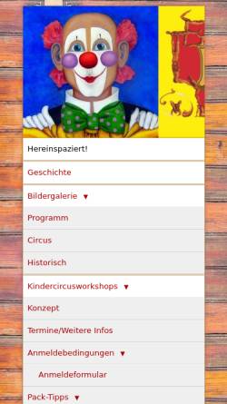 Vorschau der mobilen Webseite www.circus-romano.de, Zirkus Romano