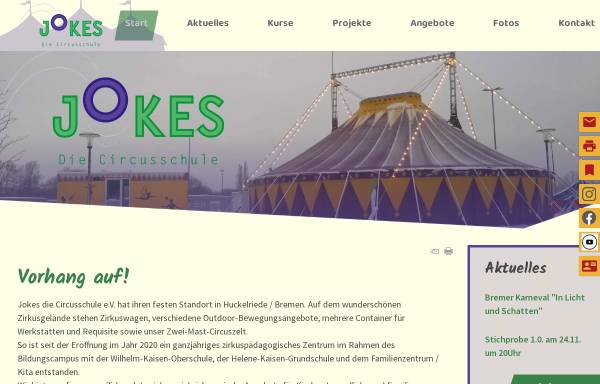 Vorschau von www.circusjokes.de, Jokes Circusschule