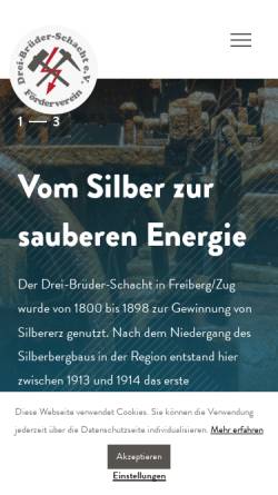 Vorschau der mobilen Webseite www.drei-brueder-schacht.de, Kavernenkraftwerk im Drei-Brüder-Schacht