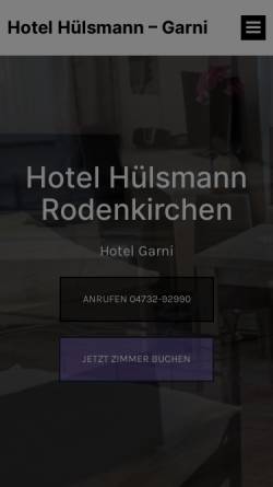 Vorschau der mobilen Webseite www.hotel-huelsmann.de, Stadland