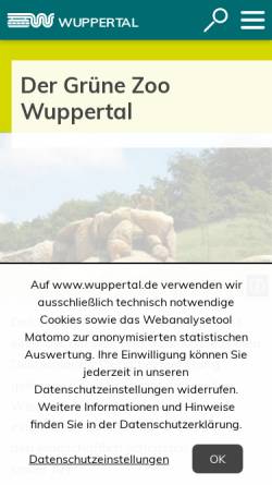 Vorschau der mobilen Webseite www.wuppertal.de, Zoo-Wuppertal.net