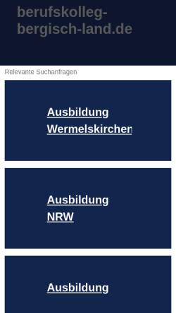 Vorschau der mobilen Webseite www.berufskolleg-bergisch-land.de, Berufskolleg Bergisch Land