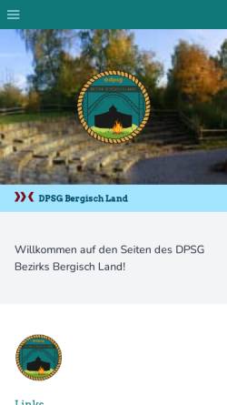 Vorschau der mobilen Webseite www.dpsgbergischland.de, DPSG Bezirk Bergisch Land