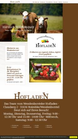 Vorschau der mobilen Webseite www.wendenborsteler-hofladen.de, Wendenborsteler Hofladen