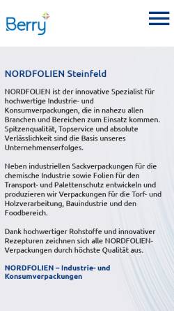 Vorschau der mobilen Webseite www.nordfolien.com, Nordfolien GmbH