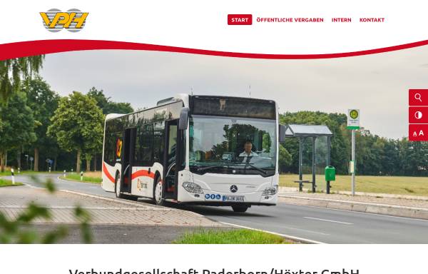 Vorschau von www.vph.de, Verkehrs-Servicegesellschaft Paderborn/Höxter mbH (VPH)