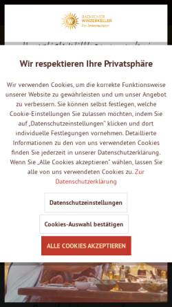 Vorschau der mobilen Webseite www.badischer-winzerkeller.de, Badischer Winzerkeller eG Breisach
