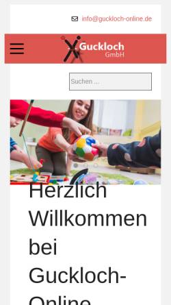 Vorschau der mobilen Webseite www.guckloch-online.de, Guckloch e. K. - Institut für ganzheitliches Lernen und Bewegen
