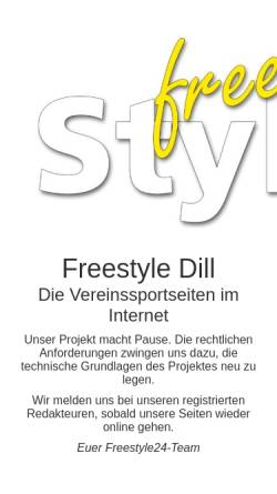 Vorschau der mobilen Webseite www.freestyle-dill.de, Freestyle Dill - Sport im Lahn-Dill-Kreis