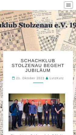 Vorschau der mobilen Webseite schach-stolzenau.de, Schachklub Stolzenau von 1973 e.V.