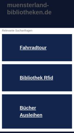 Vorschau der mobilen Webseite www.muensterland-bibliotheken.de, Münsterland-Bibliotheken