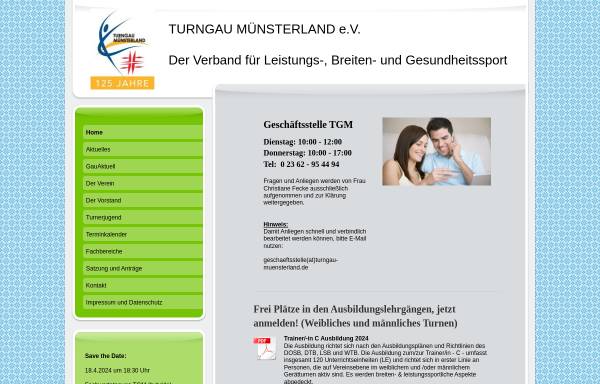 Vorschau von www.turngau-muensterland.de, Turngau Münsterland e.V.