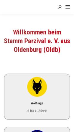 Vorschau der mobilen Webseite www.stamm-parzival.de, Stamm Parzival e.V.