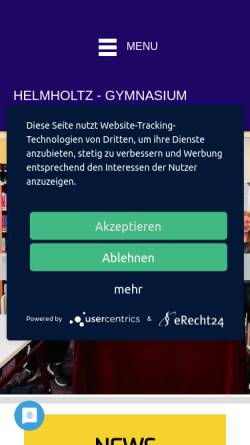 Vorschau der mobilen Webseite hhg-zw.de, Helmholtz-Gymnasium