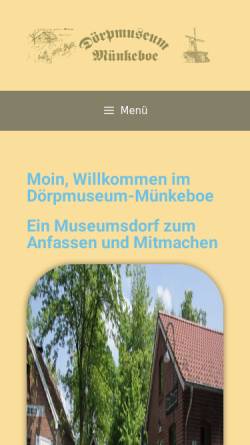 Vorschau der mobilen Webseite doerpmuseum-muenkeboe.de, Dörpmuseum Münkeboe