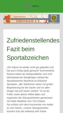 Vorschau der mobilen Webseite www.sportkreis-odenwald.de, Sportkreis Odenwald