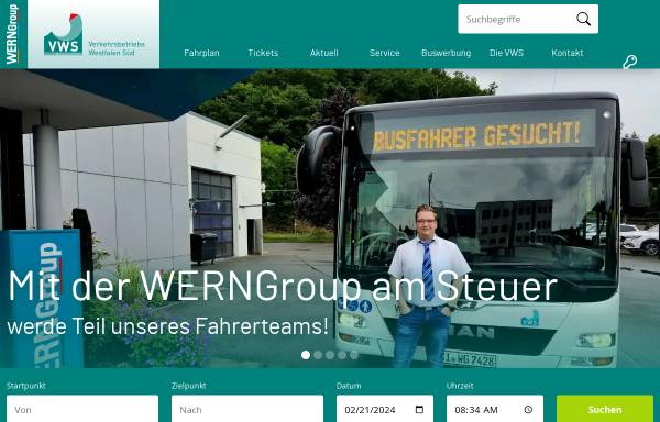 Vorschau von www.vws-siegen.de, VWS Verkehrsbetriebe Westfalen-Süd GmbH