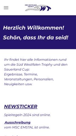 Vorschau der mobilen Webseite www.vg-swt.de, Süd-Westfalen Trophy