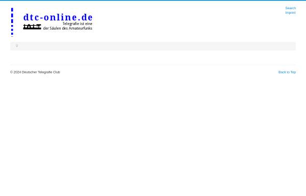 Vorschau von www.dtc-online.de, Deutscher Telegrafie Club e. V. (DTC)